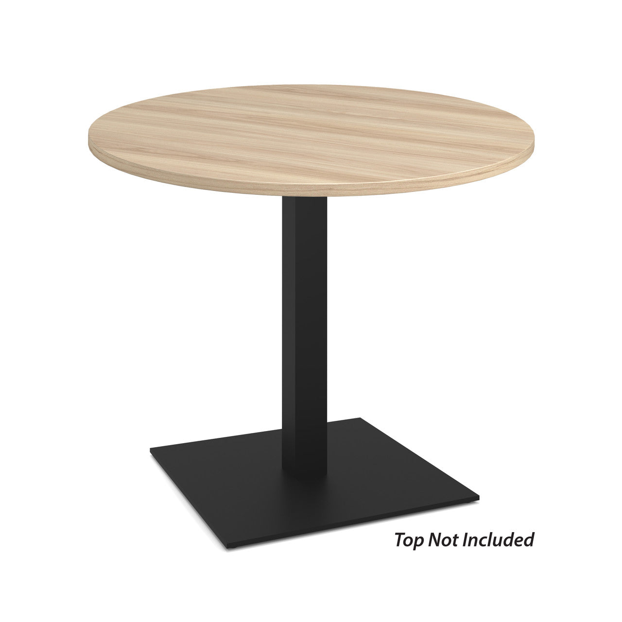 OfficeSource OS Reception Tables  28"H Square Base with Square Post - Black