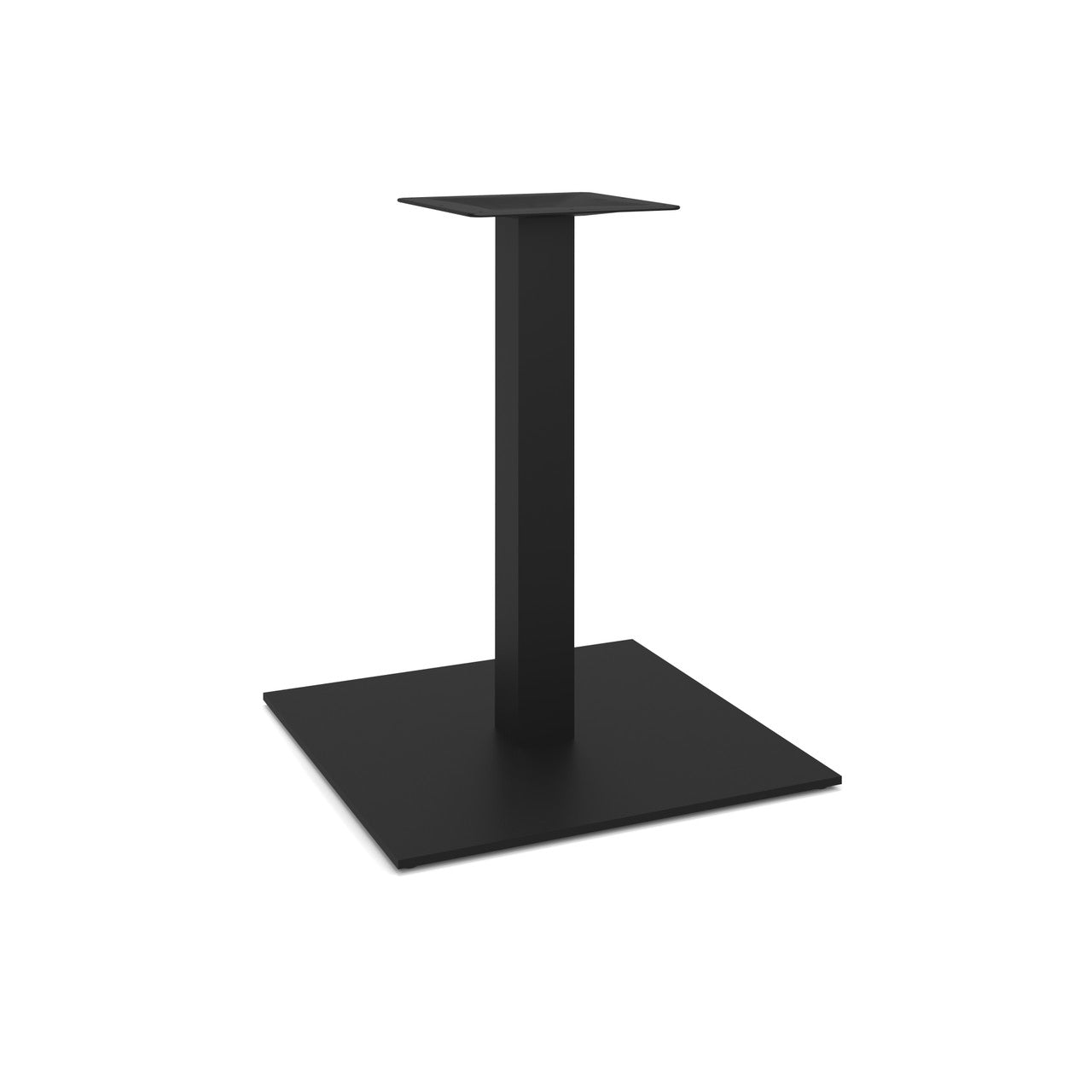 OfficeSource OS Reception Tables  28"H Square Base with Square Post - Black