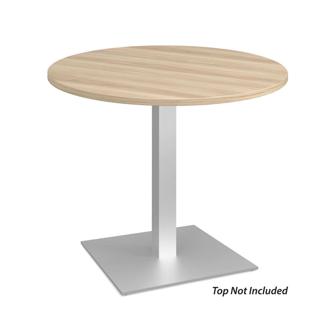 OfficeSource OS Reception Tables  28"H Square Base with Square Post - Stainless Steel