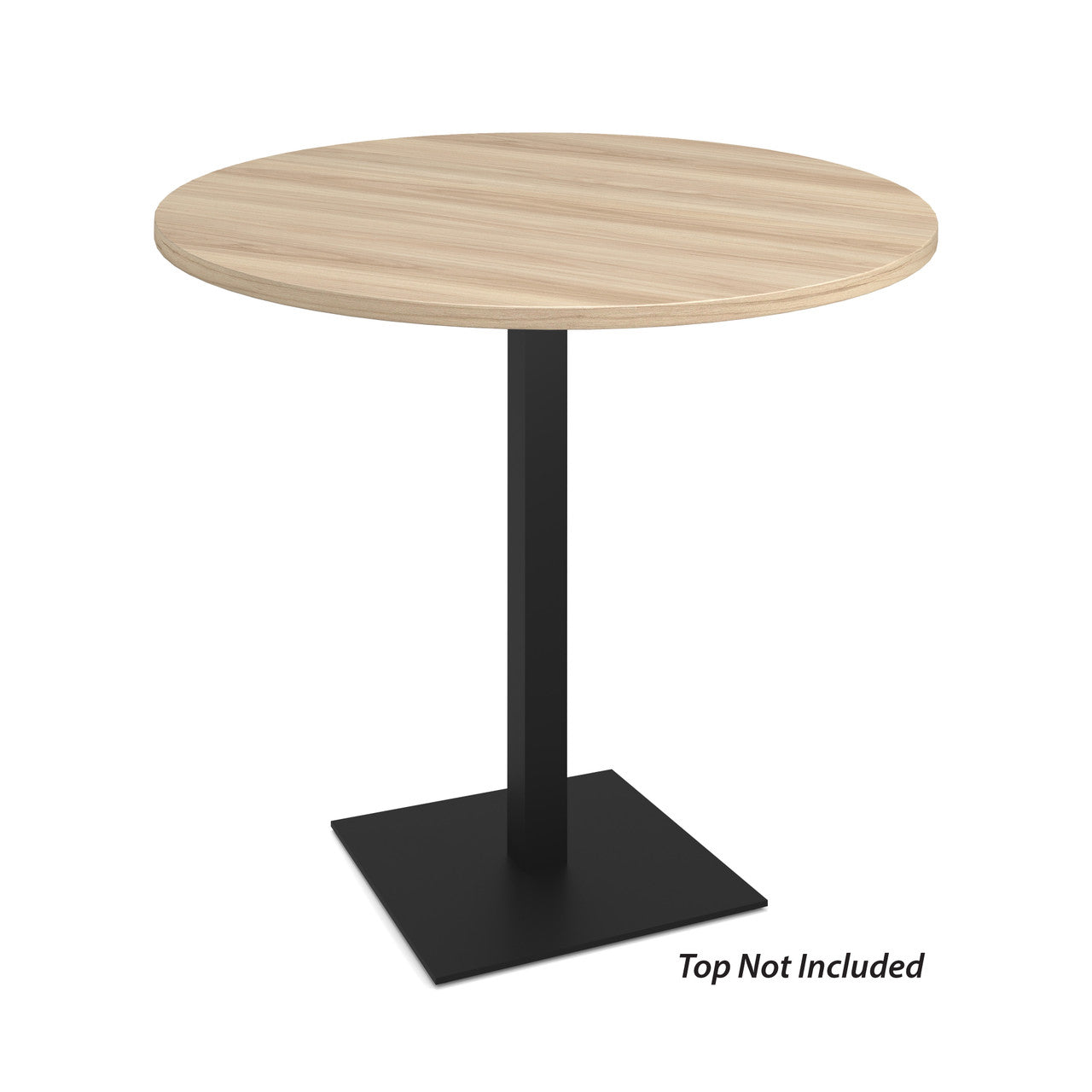OfficeSource OS Reception Tables  41"H Square Base with Square Post - Black