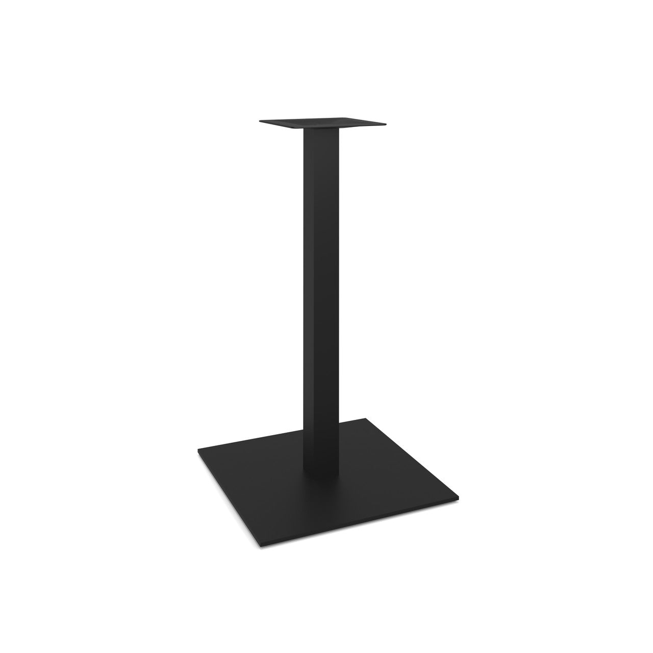 OfficeSource OS Reception Tables  41"H Square Base with Square Post - Black