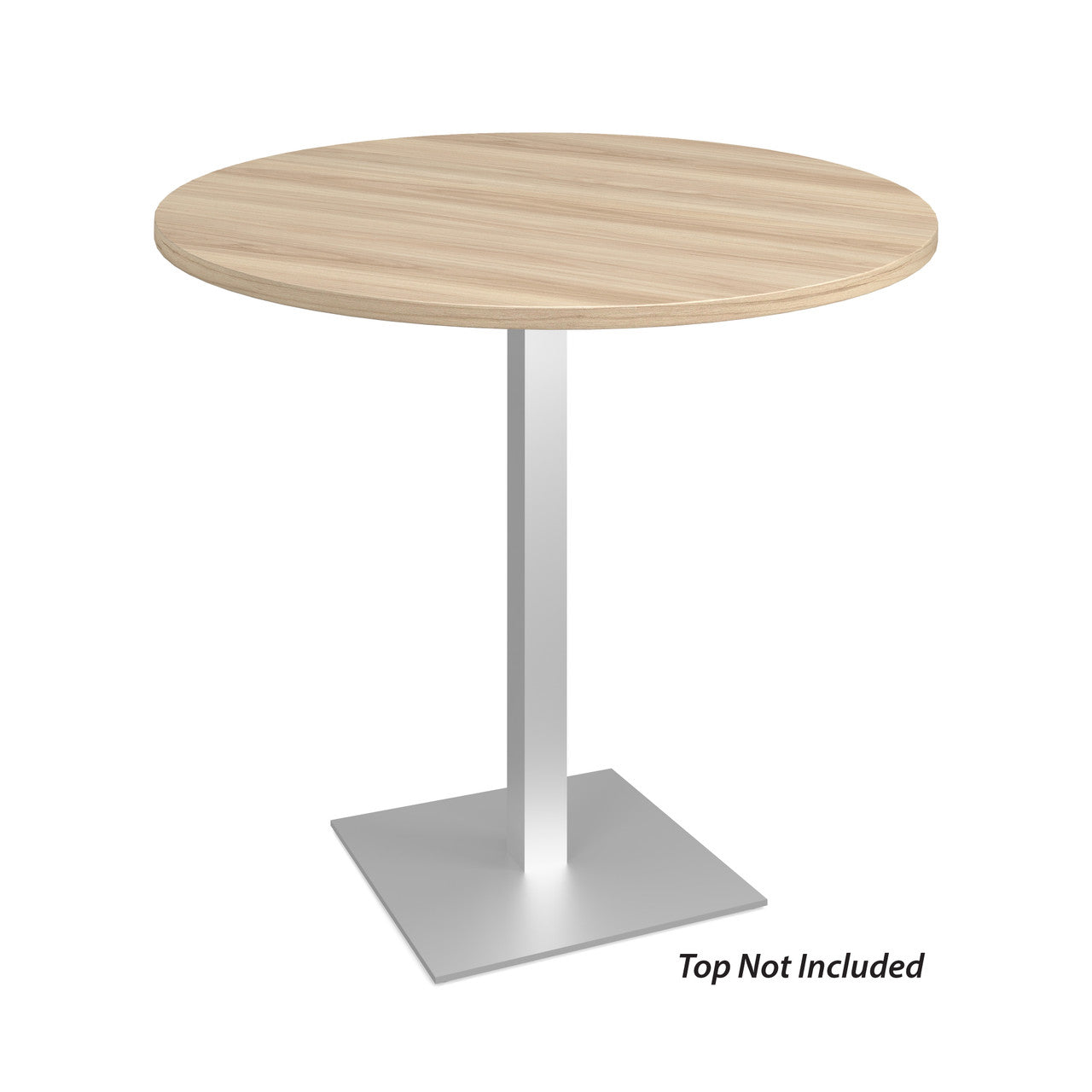 OfficeSource OS Reception Tables  41"H Square Base with Square Post - Stainless Steel