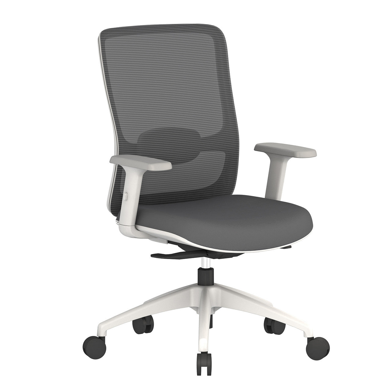 OfficeSource Orion  Mesh Back Managers Chair with Seat Slider - Pewter w/ White Frame