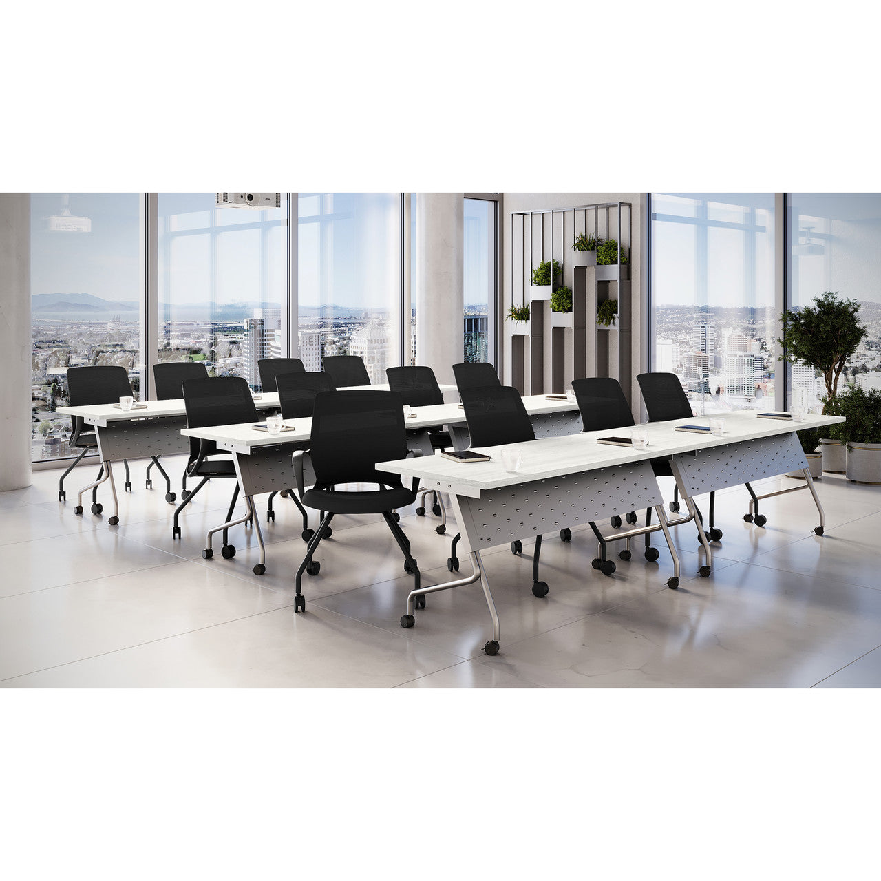 OfficeSource OS Training Tables Typical OSTYP346 - Arcadia White