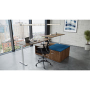 OfficeSource Height Adjustable Desks  - Modern Walnut