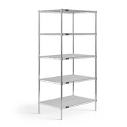 OfficeSource  5-Shelf 36"Wx24"Dx72"H Wire Rack - Chrome