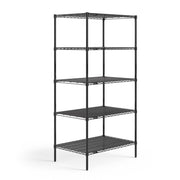 OfficeSource  5-Shelf 36"Wx24"Dx72"H Wire Rack - Black