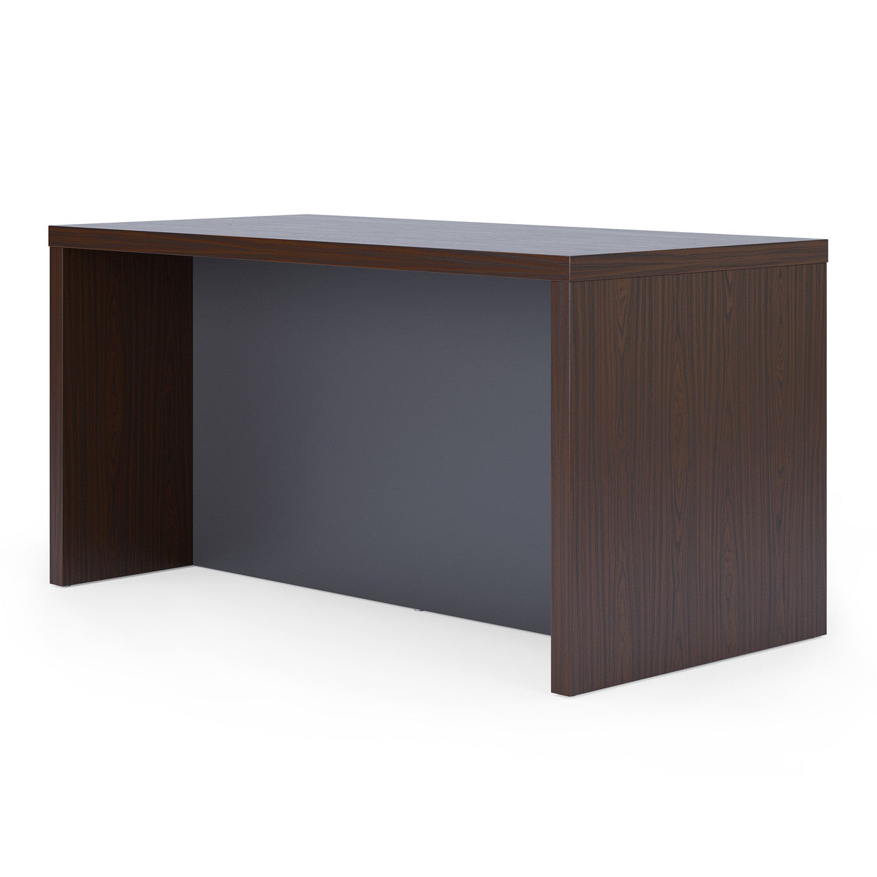 OfficeSource Lucca 30" x 60"W Conference Table - Walnut/Charcoal