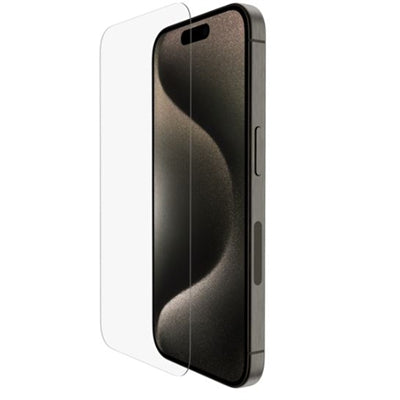 Belkin - ScreenForce TemperedGlass Treated Screen Protector for iPhone 15 Pro - Slim & Scratch-Resistant - Clear