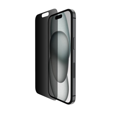 Belkin - ScreenForce TemperedGlass Privacy Screen Protector for iPhone 15 and 14 Pro W/ Easy Align Tray - Black