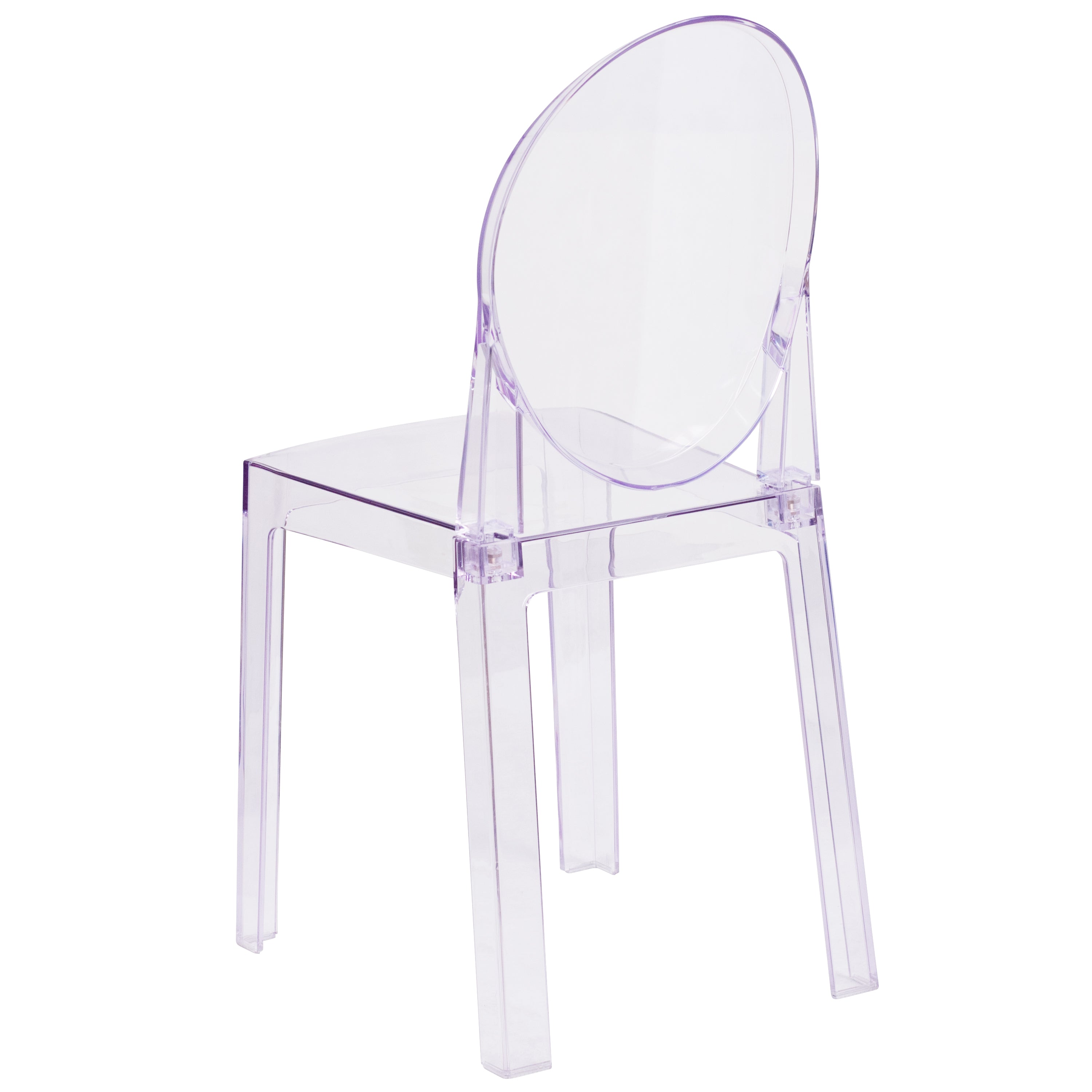 Revna Ghost Chair with Oval Back in Revna Transparent Crystal