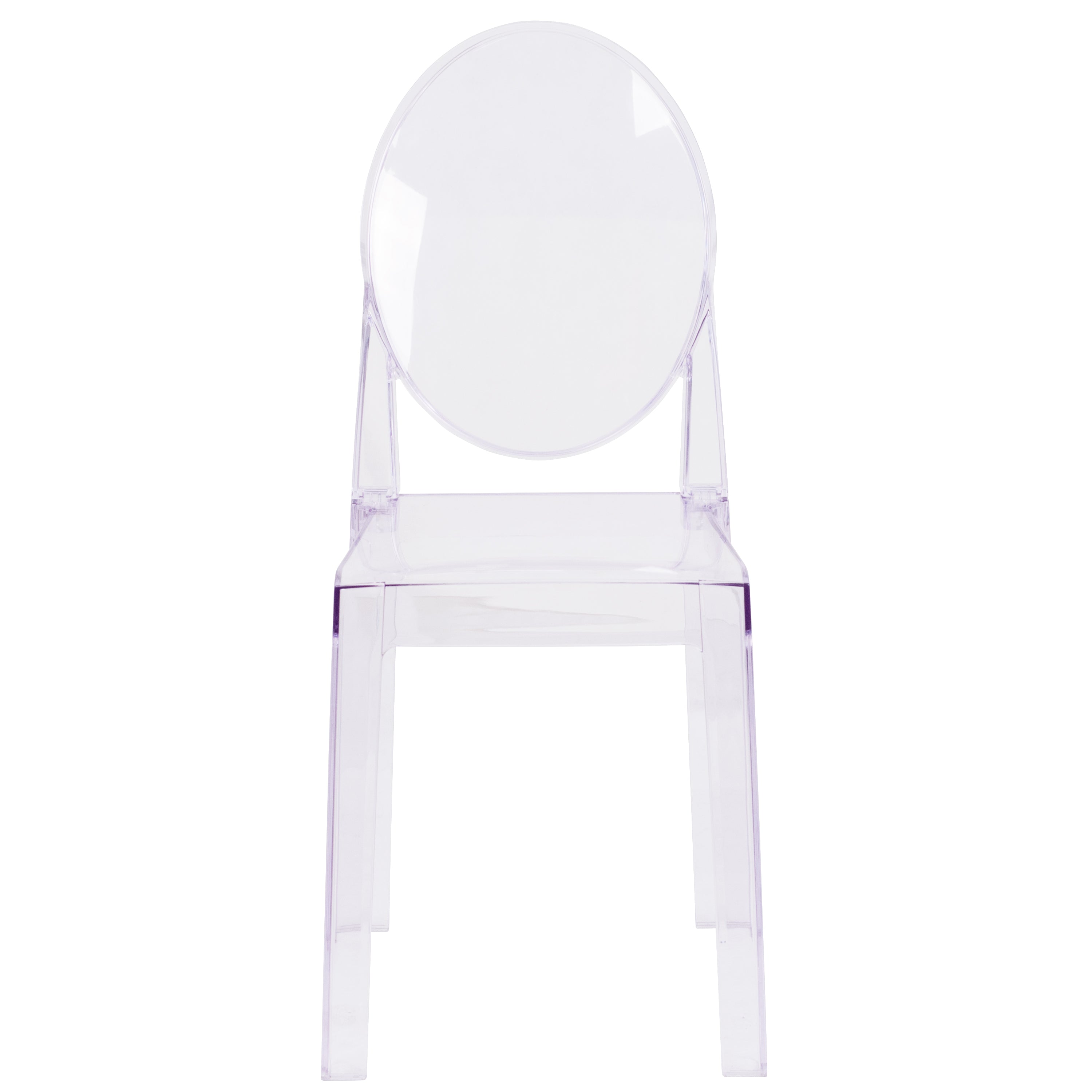 Revna Ghost Chair with Oval Back in Revna Transparent Crystal