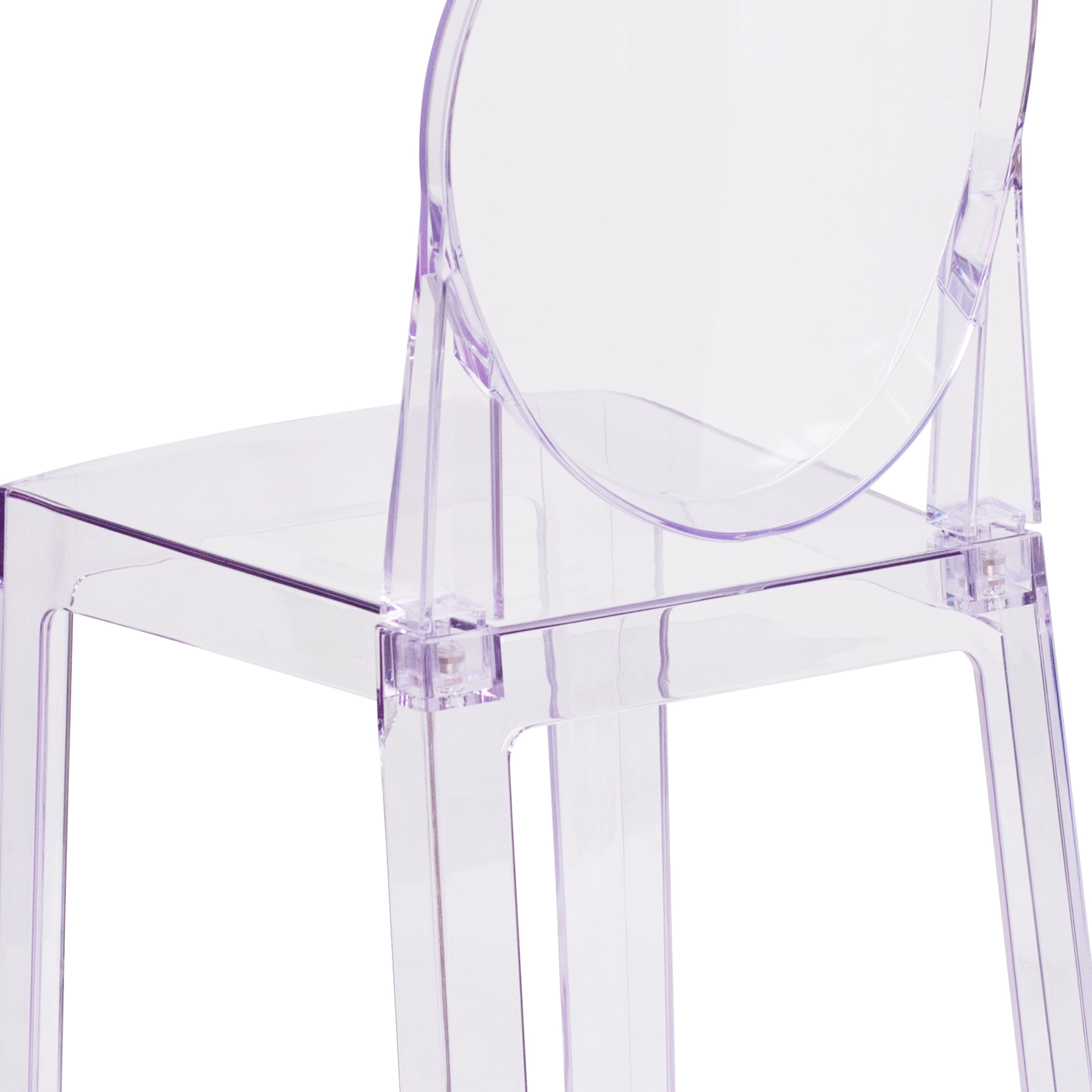 Revna Ghost Chair with Oval Back in Revna Transparent Crystal