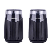 Courant 2-Pack Coffee Mill Coffee, Beans & Spices Grinder, Black