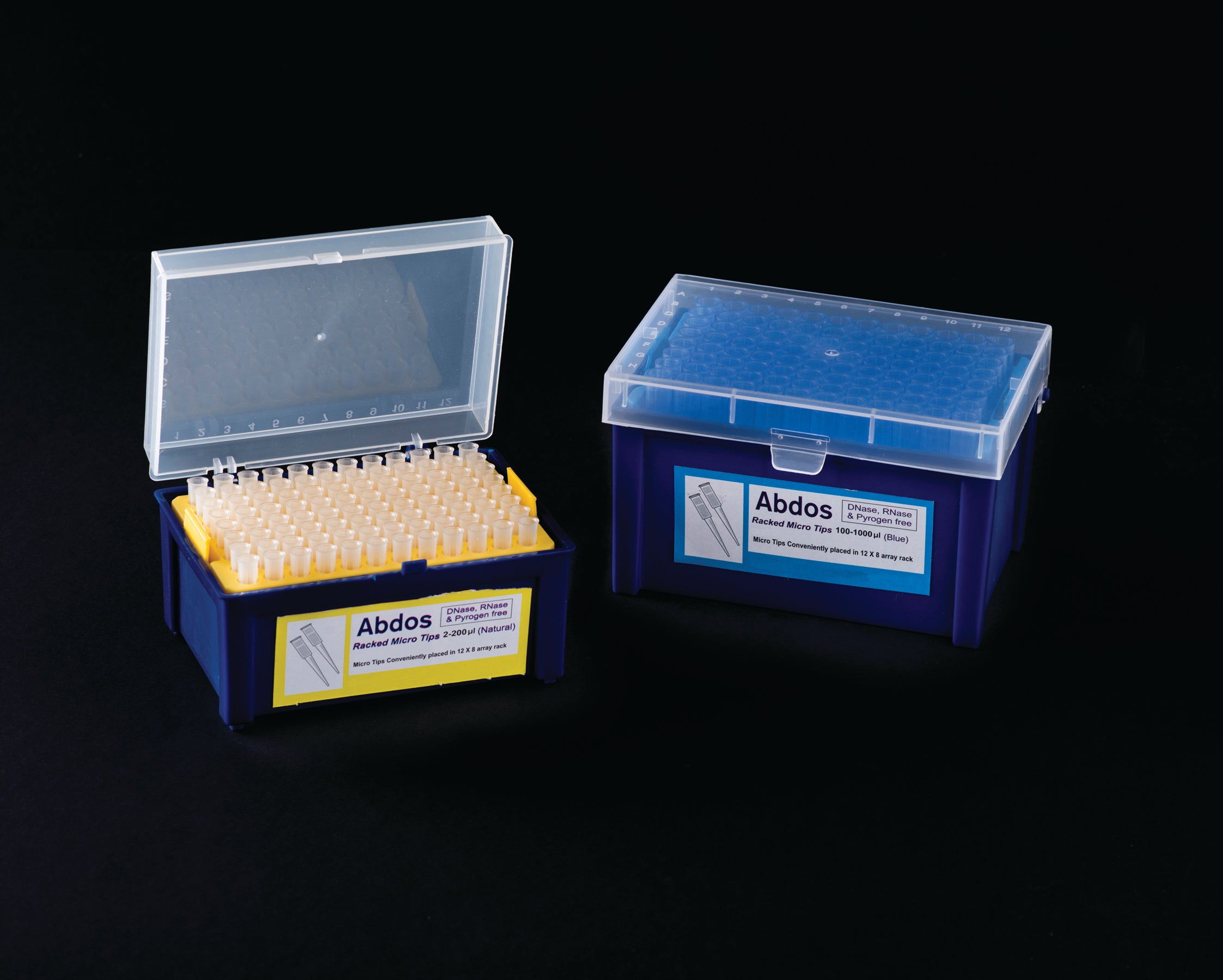 United Scientific® Racked Micro Tips, Sterile, 0.5 - 10uL, Natural, comes with 960