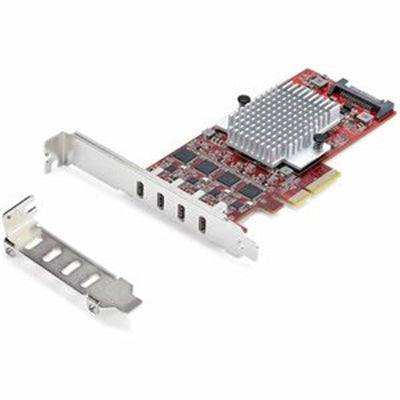 StarTech.com 4-Port USB Type-C PCIe Card USB 3.2 10Gbps USB-C PCI Express Expansion Card 4x Independent USB Controllers Windows/Linux/macOS TAA-Compli