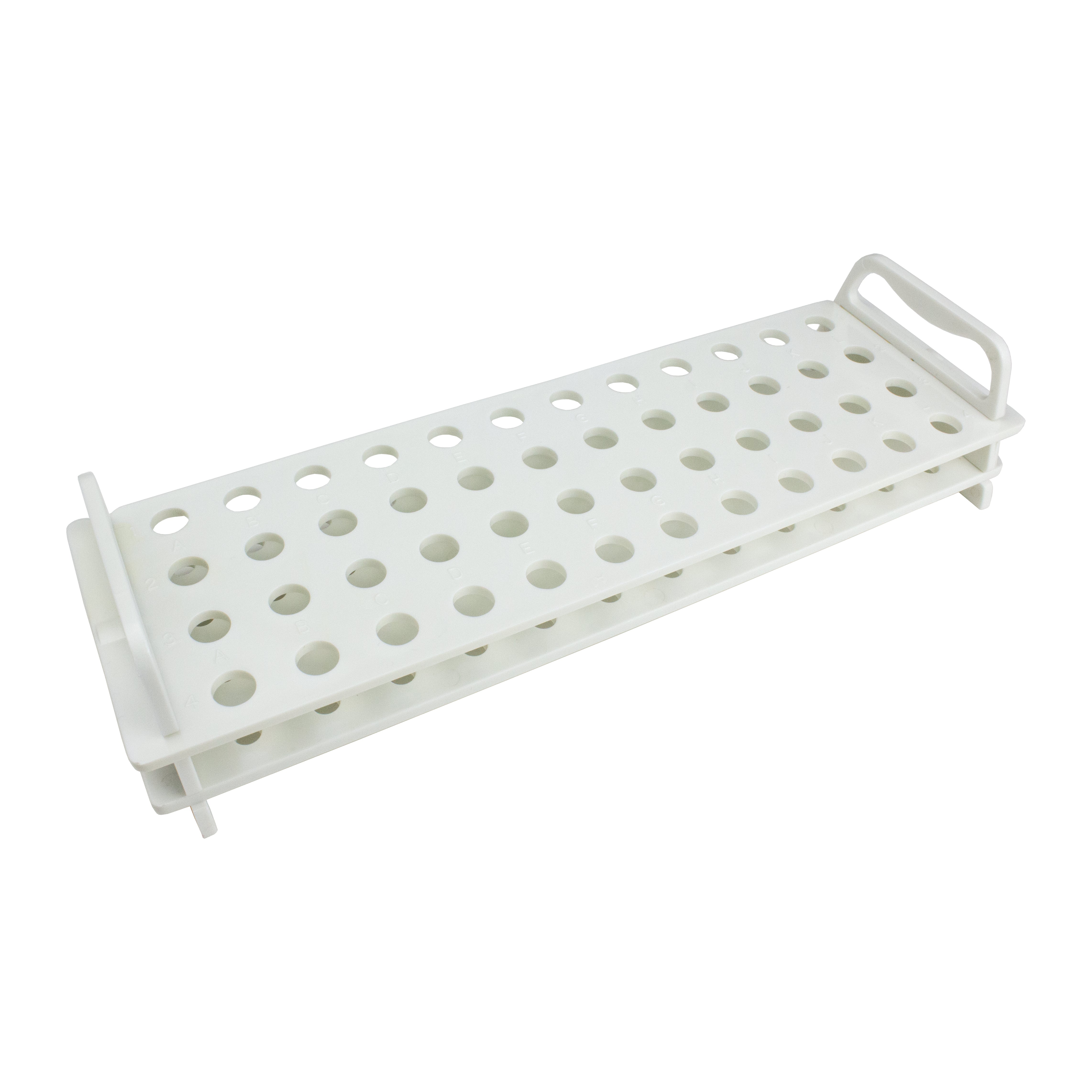 United Scientific® Rack For Micro Tubes, PC, 48 Places, White, comes with 8
