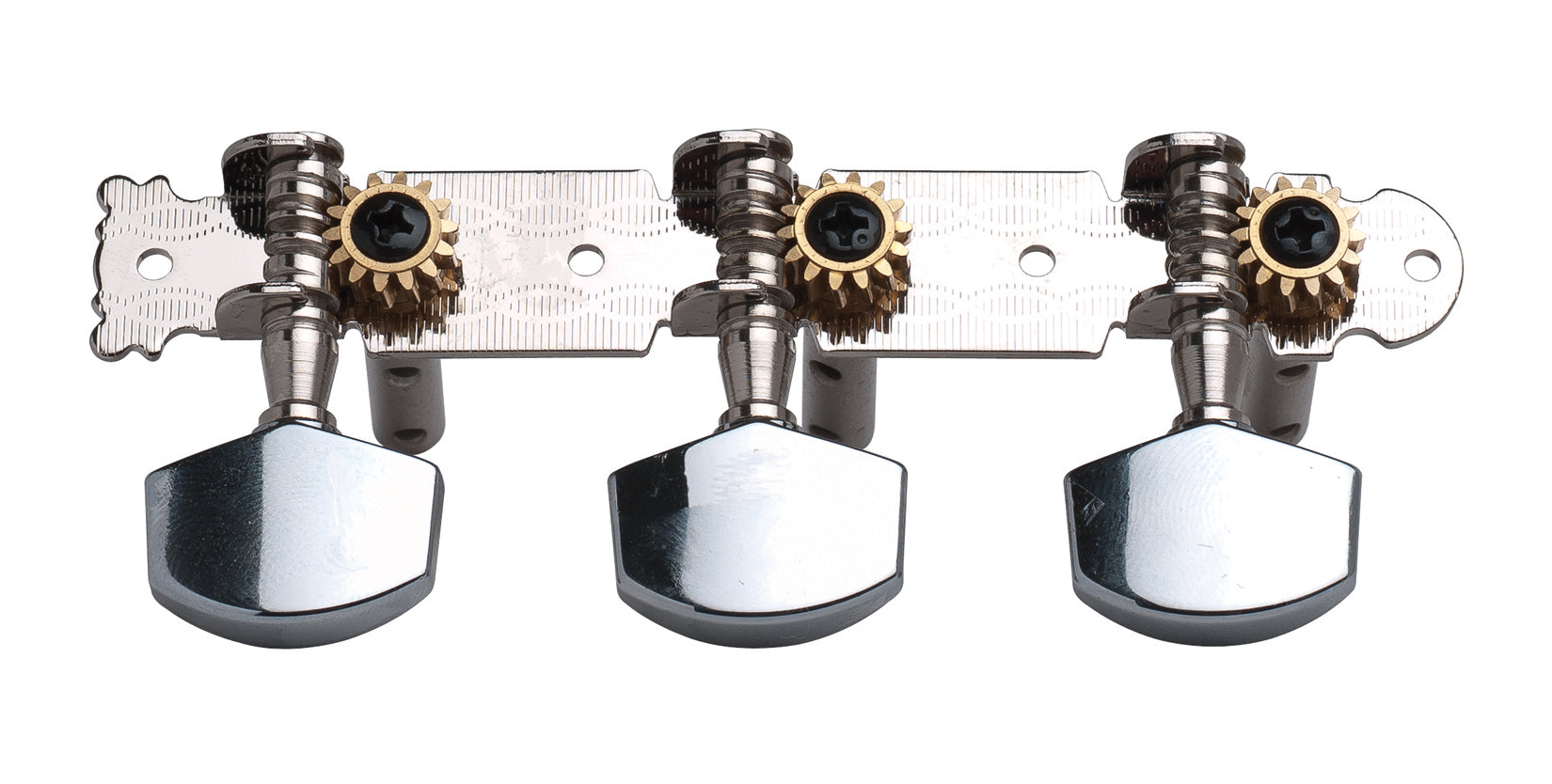 Ping P2631 Chrome Button Plate Machine Heads. 3-In-Line (2 Set)