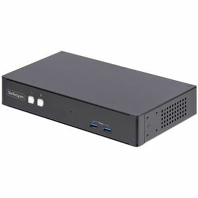 2-port Dual-monitor Displayport Kvm Switch, Rs232 Serial Control, 4k 60hz, 2x USB 5gbps Hub