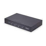 StarTech.com 4-Port KM Switch with Mouse Switching USB Switch for Keyboard/Mouse 3.5mm/USB Audio Peripheral Sharing for 4 Computers TAA Compliant