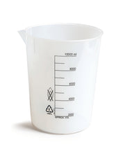United Scientific® Beakers, Printed Graduations, PP, 50 mL, comes with 12