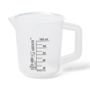 United Scientific® Beakers W/Handle, Printed Graduations, PP, 100 mL, comes with 6