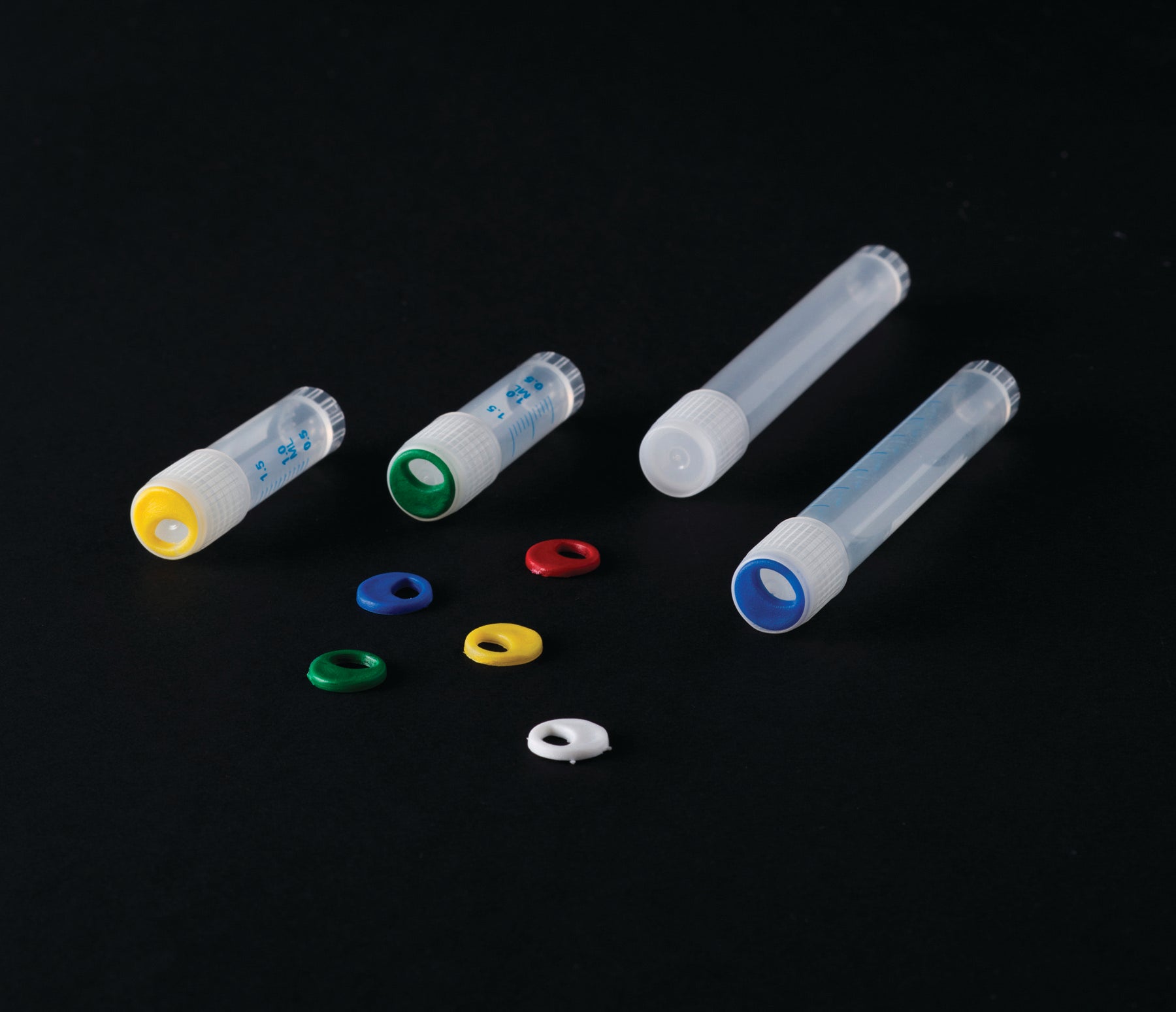 United Scientific® Cryo Coders For Skirted Base Vials, White, comes with 100