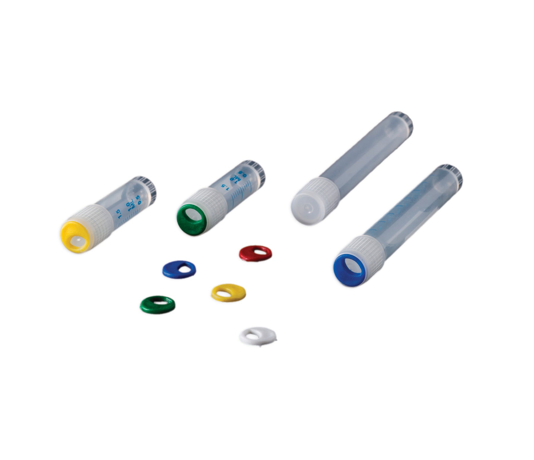 United Scientific® Cryo Coders For Skirted Base Vials, White, comes with 100