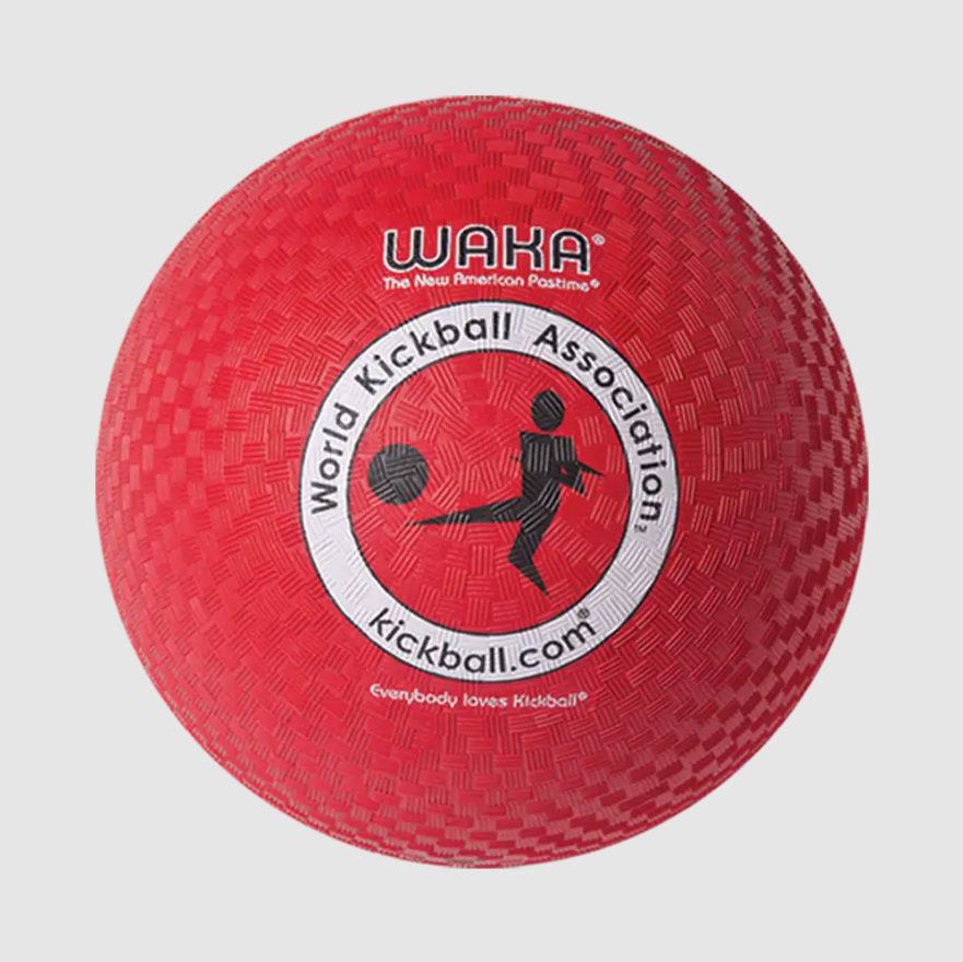P. E. Balls - 8.5" Rubber Official World  Kickball Association Game Ball, Adult Size, Red