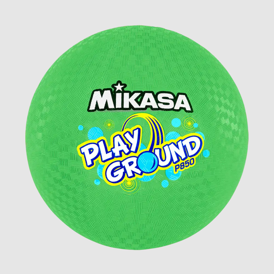 Playground Balls - Four Square Model, 8.5" Diameter, Rubber Cover, Neon Green