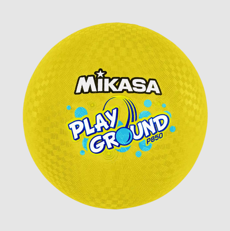 Playground Balls - Four Square Model, 8.5" Diameter, Rubber Cover, Yellow