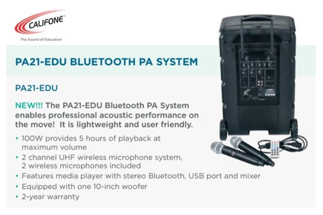 Bluetooth PA with 2 Wireless Microphones