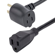 StarTech Piggyback Power Extension Cord - Nema 5-15P to 2x Nema 5-15R  16 AWG  125V/15A - UL Certified - 1 to 2 Outlet Saver Extension Cord