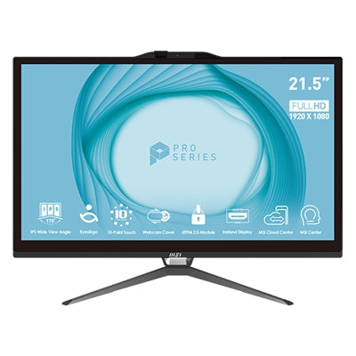 MSI - Pro Pro AP222T -004US All-in-One PC- 22" Display with Touchscreen - Intel Core I5 Gen I5-13400 - 8 GB - 500 GB SSD - Black