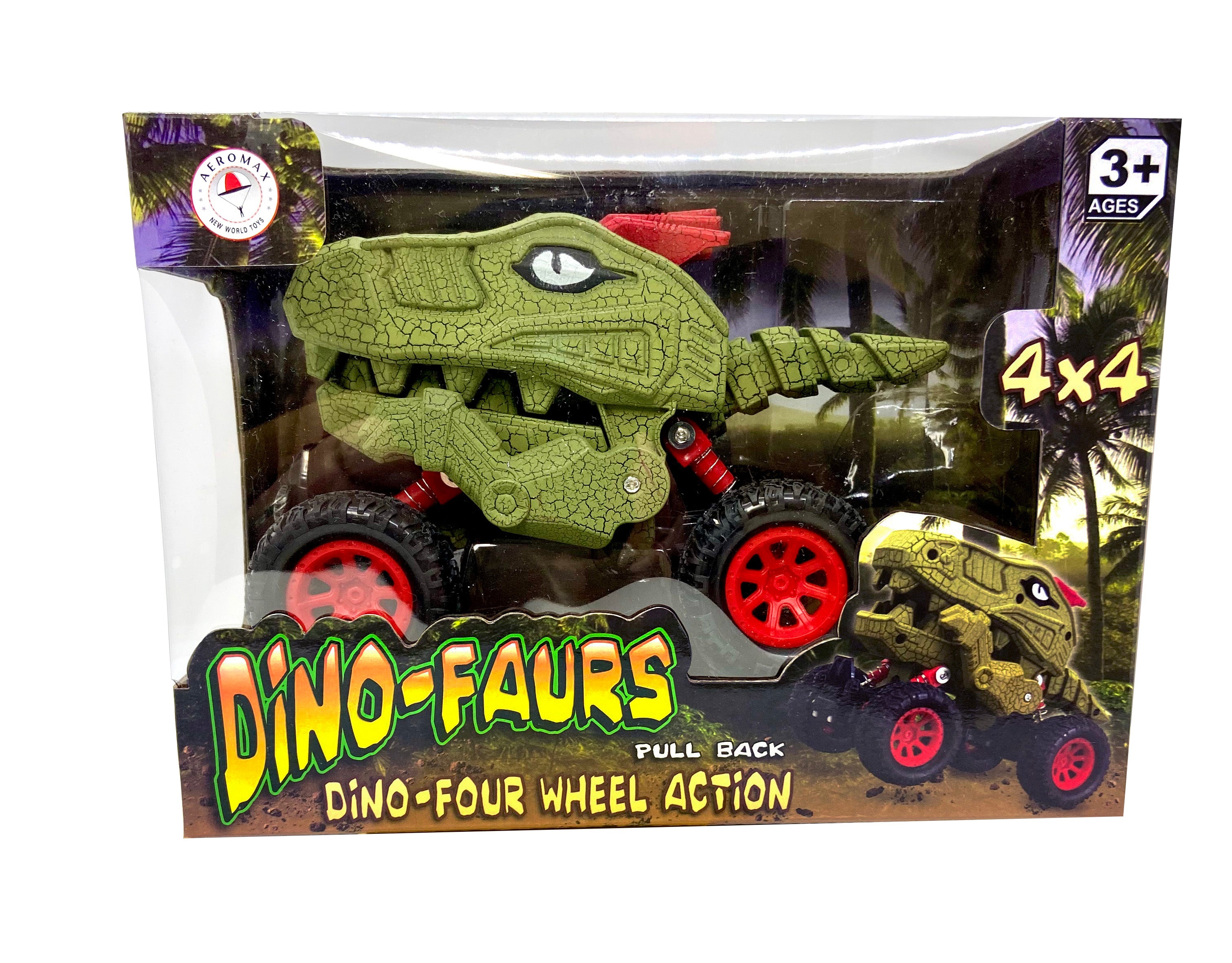Pull Back Monster Car (Window Box), Green