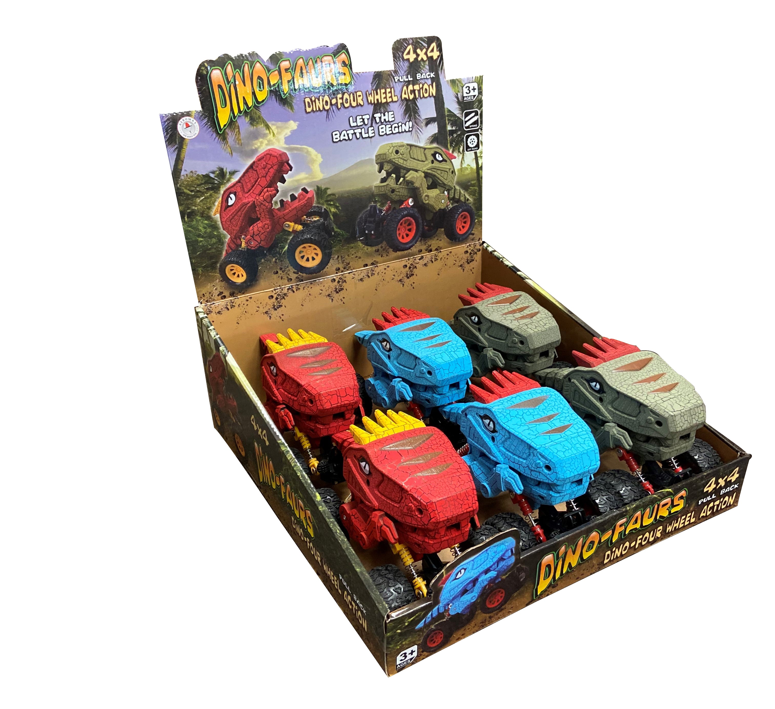 Pull Back Monster Car, 6pcs Display