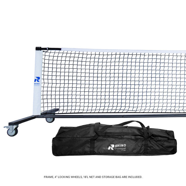 Rhino Deluxe Pickleball Net W/Wheels
