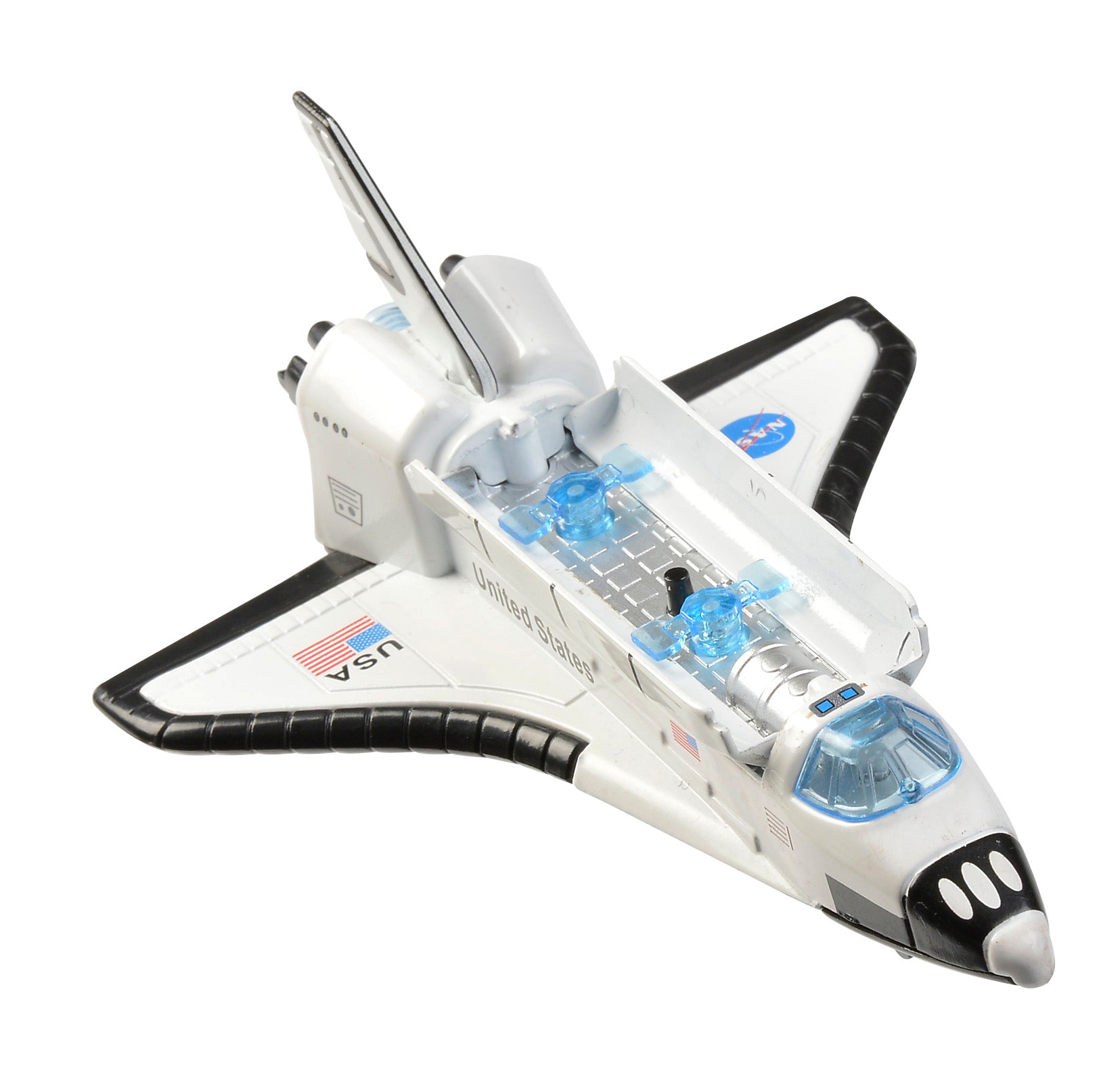 Diecast Pull Back Space Shuttle, With Lights & Sound In Window Box
