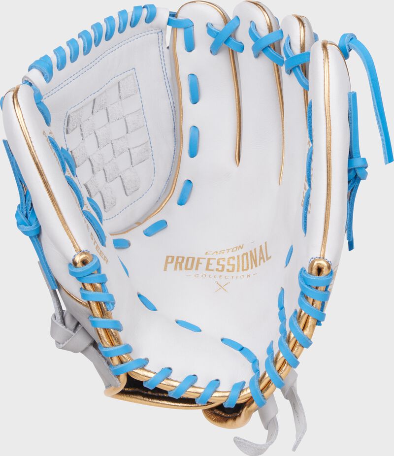 Easton Pro Collection Series 12-Inch Softball Glove - Left Hand Thrower - White/Gray