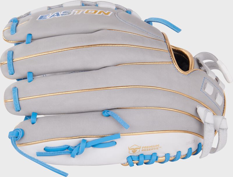 Easton Pro Collection Series 12-Inch Softball Glove - Left Hand Thrower - White/Gray