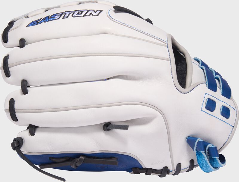 Easton Pro Collection Series 12.5-Inch Softball Glove - Right Hand Thrower - White/Royal