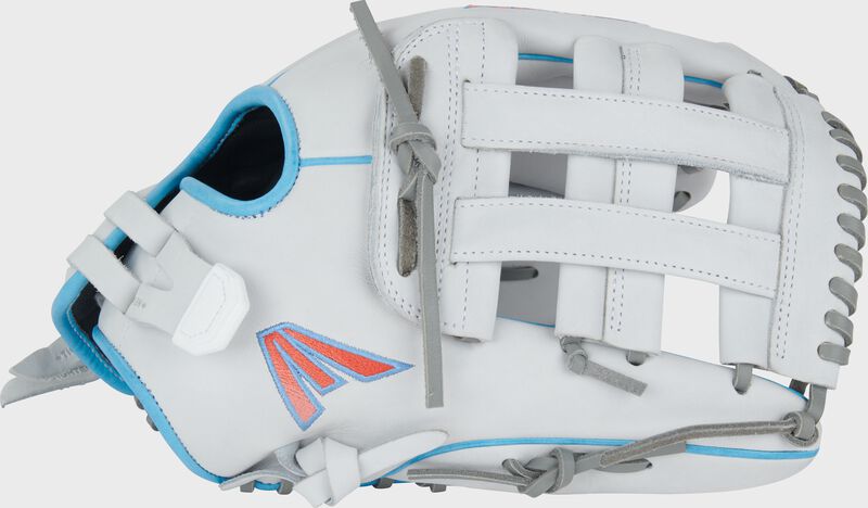 Easton Pro Collection Series 13-Inch Softball Glove - Right Hand Thrower - White/Columbia Blue/Pink