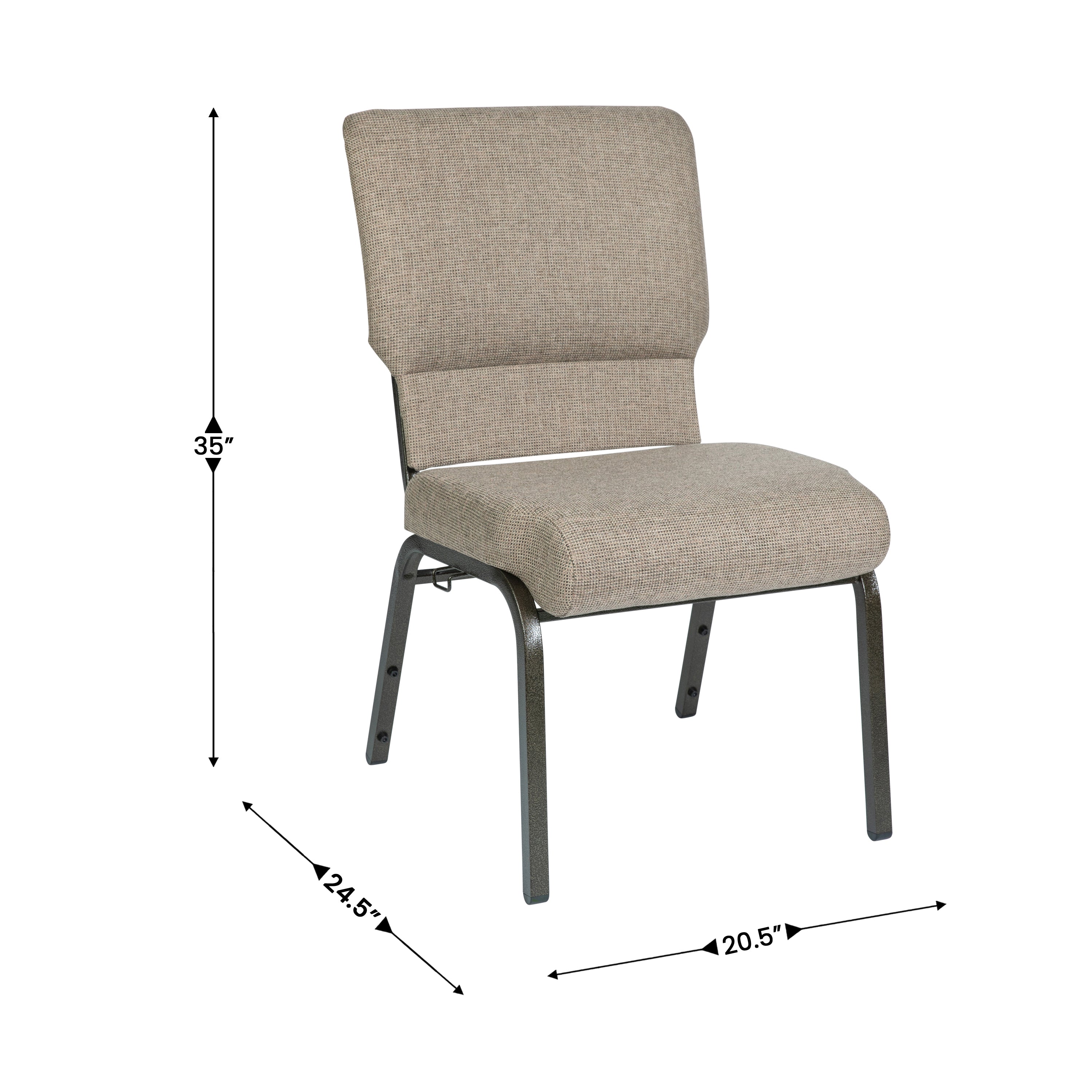 Advantage Mixed Tan Church Chair 20.5 in. Wide