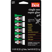 0.01 Oz. Single Use Super Glue Gel (5-Pack)