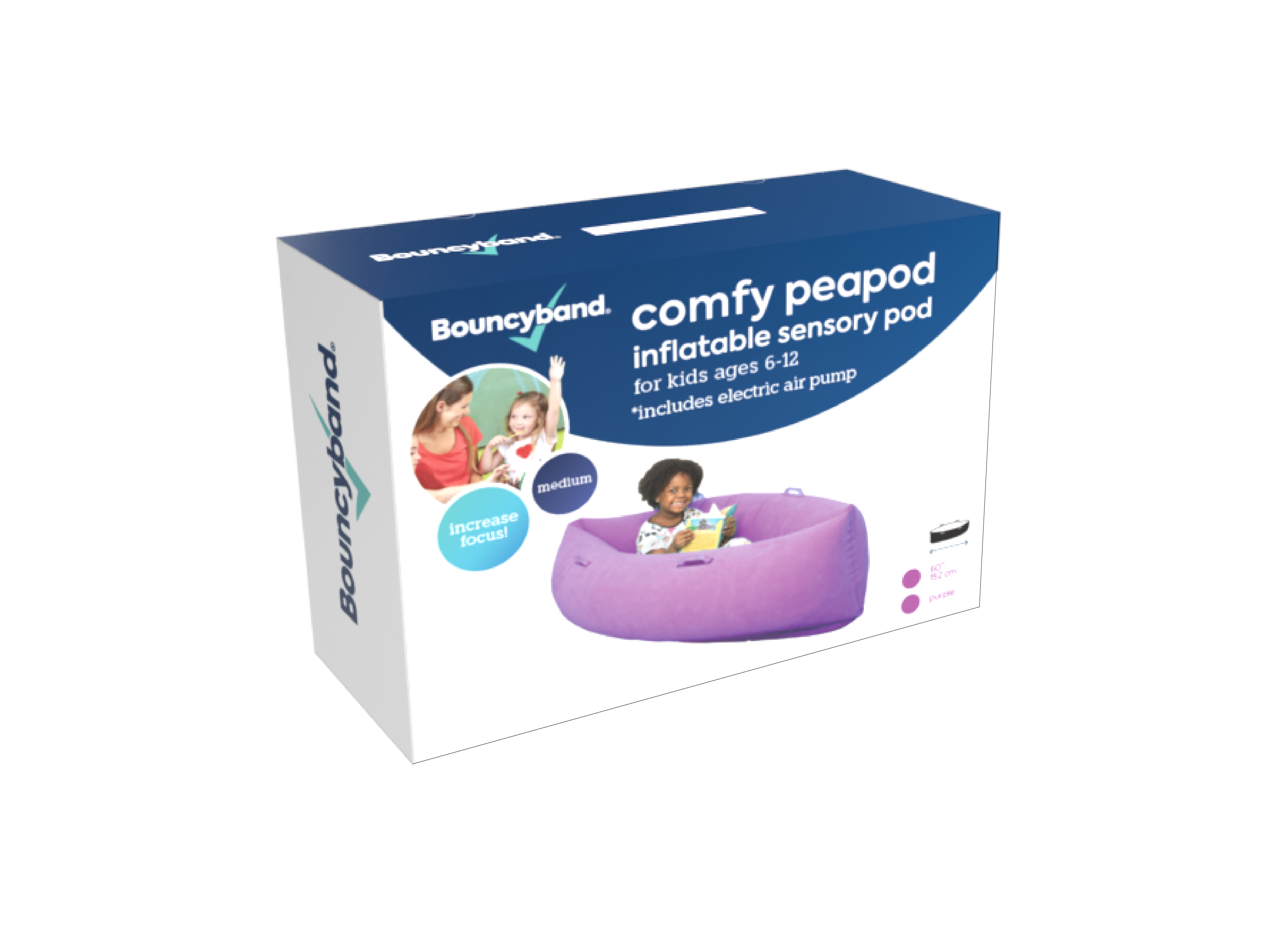 60" Comfy Hugging Peapod Sensory Pod -Purple