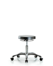 Polyurethane Stool Chrome - Desk Height with Casters