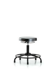Polyurethane Stool - Desk Height with Round Tube Base & Stationary Glides