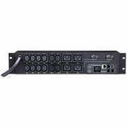 CyberPower PDU41008 Single Phase 200 - 240 VAC 30A Switched PDU - 16 Outlets, 12 Ft, NEMA L6-30P, Horizontal, 2U, SNMP, 3YR Warranty