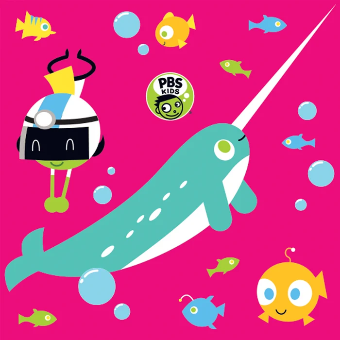 PBS Kids Narwhal Expedition Sheet Large  - 26.5" x 50" - LARGE