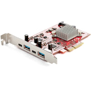 StarTech.com 4-Port USB PCIe Card - 10Gbps USB PCI Express Expansion Card W/ 2 Controllers - 2x USB-C & 2x USB-a Ports (USB 3.2/3.1 Gen 2) - USB/USB-C